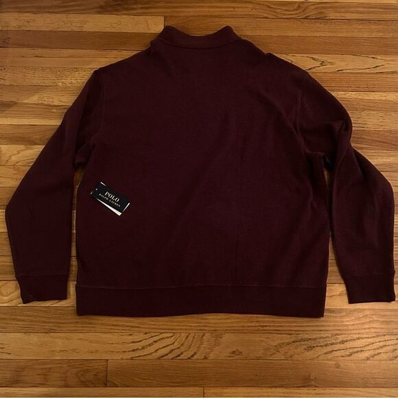 Polo Ralph Lauren 1/4 Zip Sweater Pony Maroon Red Mens Size 1XB - Picture 2 of 8
